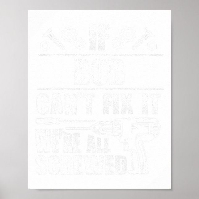 Bob Gift Namn åtgärdar det roligt med födelsedagsd Poster (Framsidan)