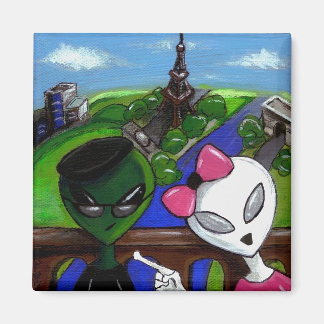 Bob & Jane Invade Paris Magnet (Framsidan)