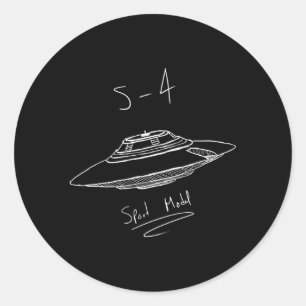 Bob Lazar Sport Model Uap Runt Klistermärke