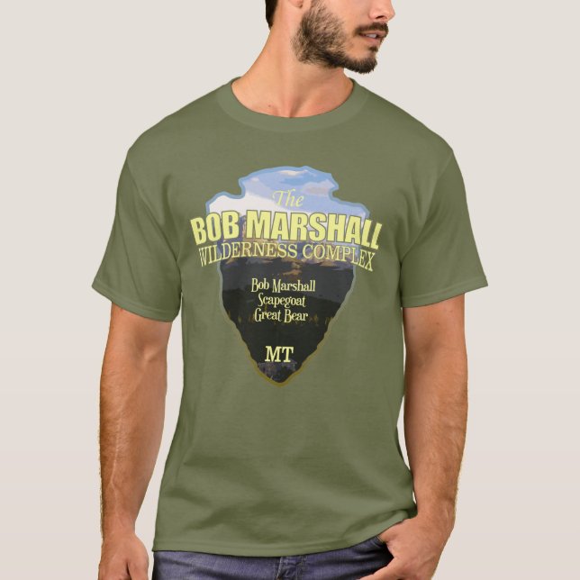 Bob Marshall Wilderness Complex (pilhuvud) T Shirt (Framsida)