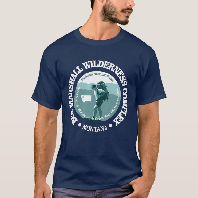 Bob Marshall Wilderness Complex (T) T Shirt (Framsida)
