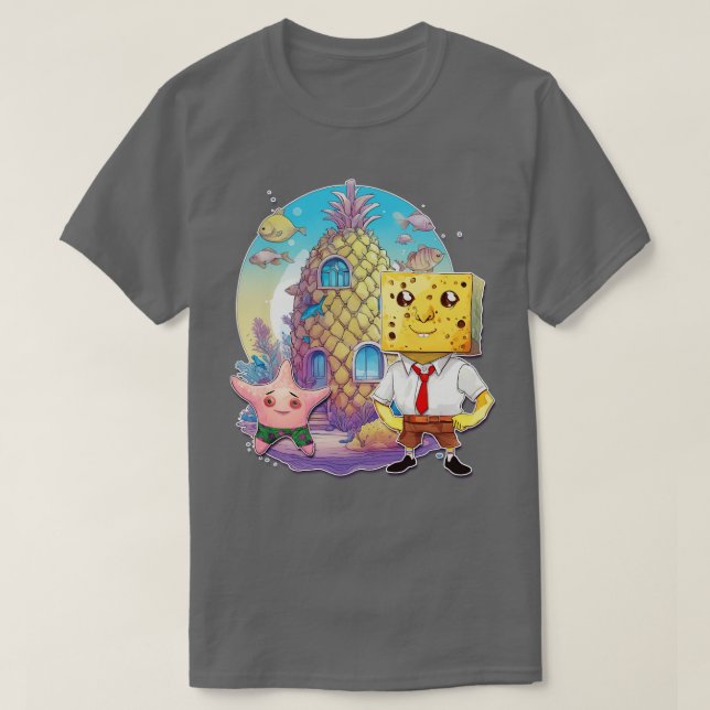 Bob och Patrick mer realistiskt tolkningssätt T Shirt (Design framsida)