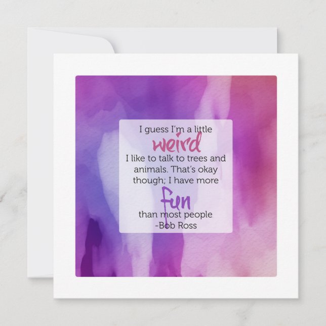 Bob Ross Inspirational Quote Greeting Card (Framsida)