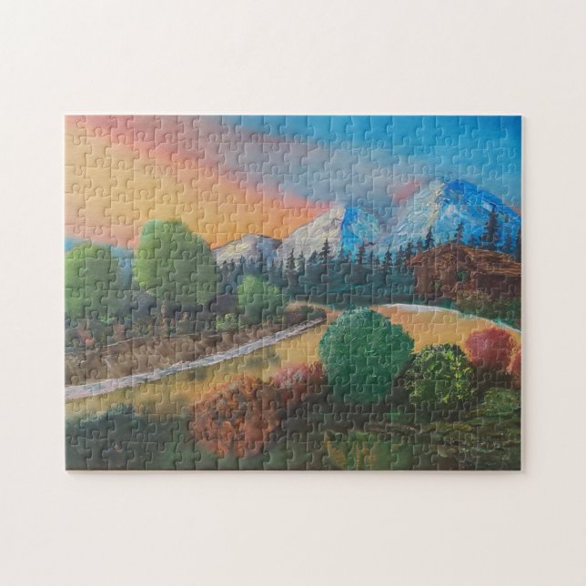 Bob Ross Inspired Puzzle Pussel (Horisontell)