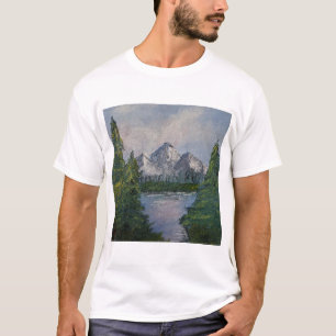 Bob Ross Stil målning nr 2 T Shirt