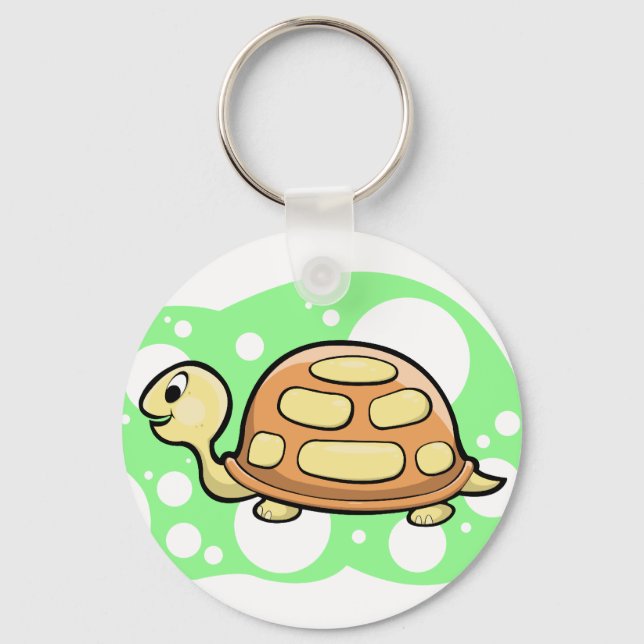 Bob the Turtle Illustration Nyckelring (Framsida)