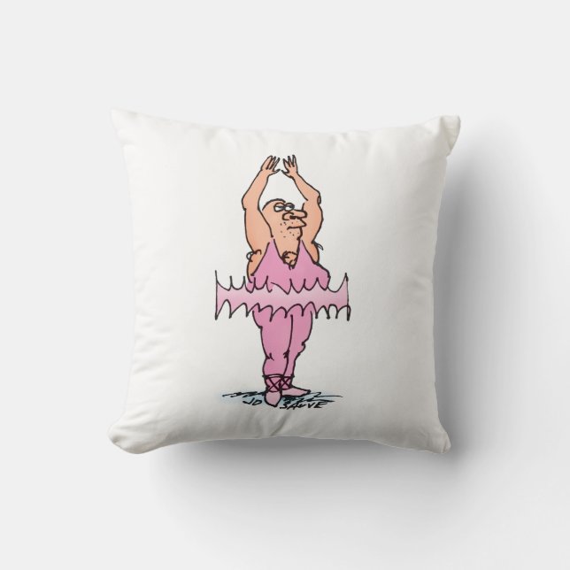 Bob Tjock Ballet Dancer och hans Tutu Pillow Kudde (Framsida)