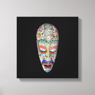 Bob, varför Long Ansikte? Mosaic Mask Canvastryck