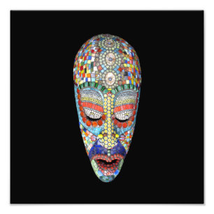 Bob, varför Long Ansikte? Mosaic Mask Fototryck