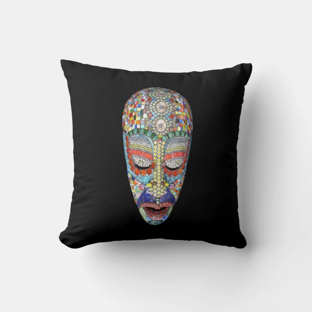 Bob, varför Long Ansikte? Mosaic Mask Kudde (Framsida)