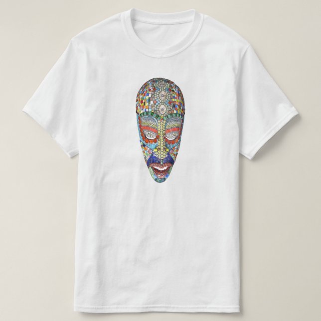 Bob, varför Long Ansikte? Mosaic Mask Tee Shirt (Design framsida)