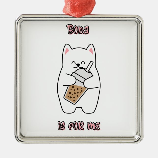 Boba är till mig julgransprydnad metall (Framsidan)