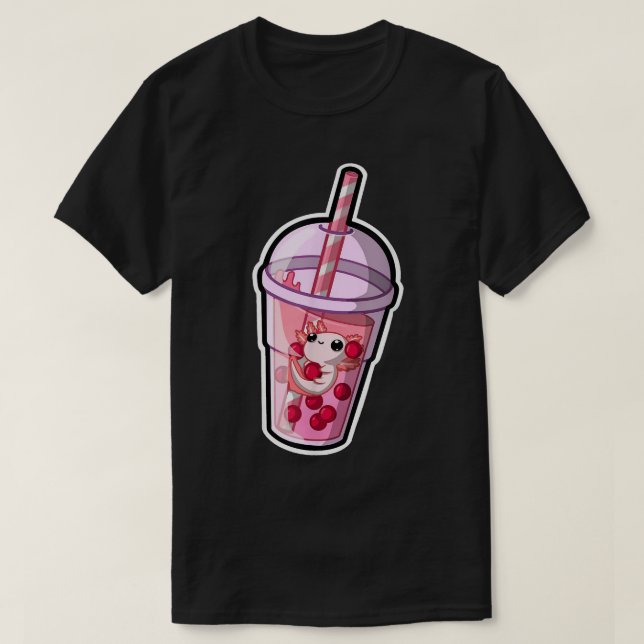 Boba Axolotl Kawaii Axolotl Älskare Bubble Tea Jap T Shirt (Design framsida)