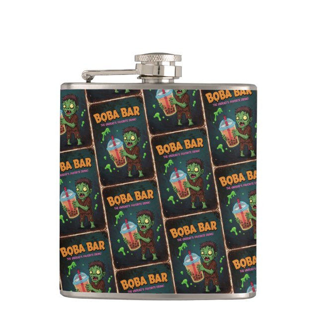Boba Bar – De odödas favoritdryck! Flask Fickplunta (Framsidan)
