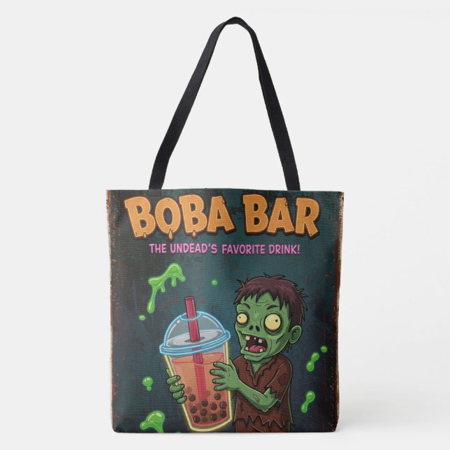 Boba Bar – De odödas favoritdryck! Tote Bag Tygkasse (Framsida)