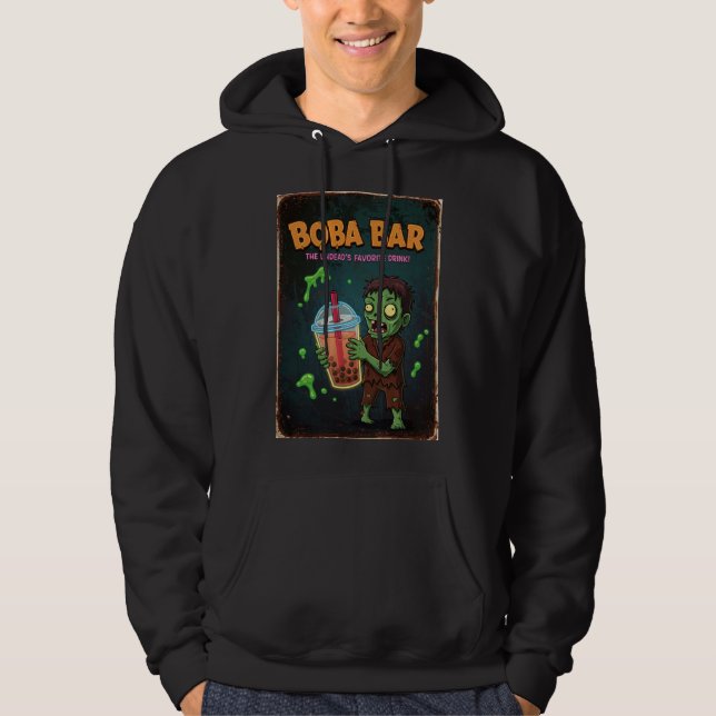 Boba Bar – The Undead’s Favorite Drink! Adult Hoodie (Framsida)