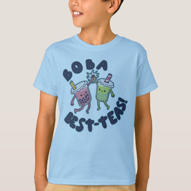 Boba Best-Teas! T Shirt (Framsida)