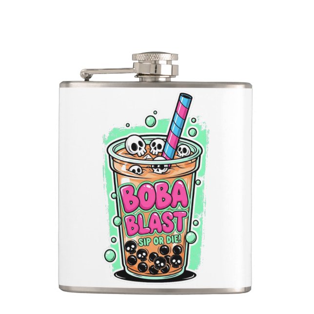 Boba Blast – Sip or Die! Flask Fickplunta (Framsidan)