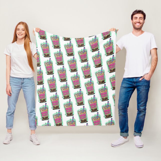 Boba Blast – Sip or Die! Fleece Blanket (På plats)