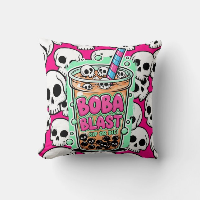 Boba Blast – Sip or Die! Kudde (Framsida)