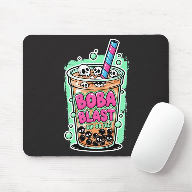 Boba Blast – Sip or Die! Mousepad Musmatta (Med mus)