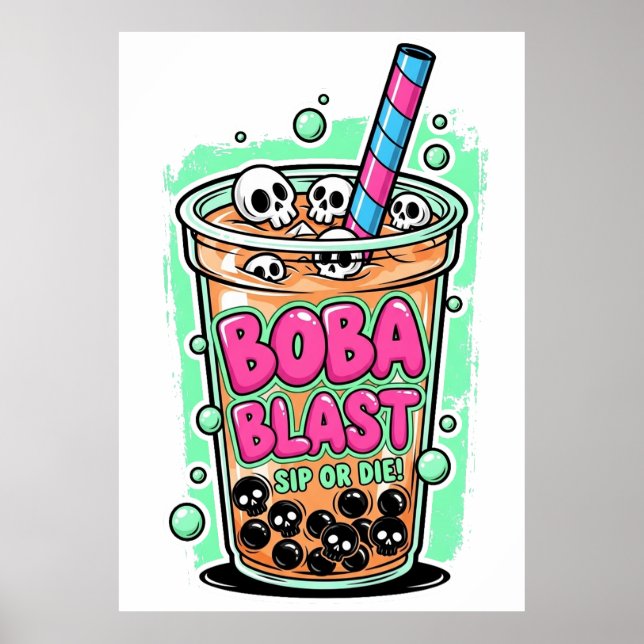 Boba Blast – Sip or Die! Poster (Framsidan)
