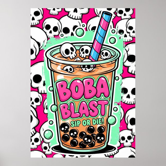 Boba Blast – Sip or Die! Poster (Framsidan)