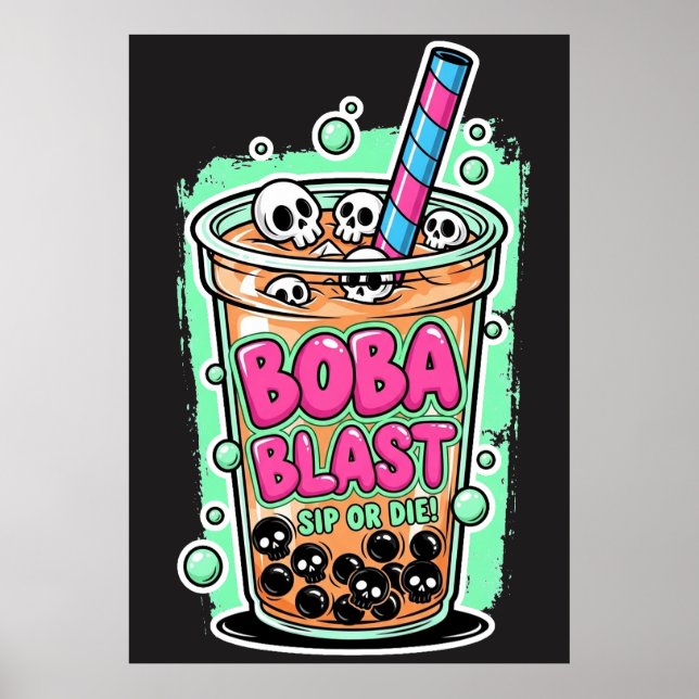 Boba Blast – Sip or Die! Poster (Framsidan)