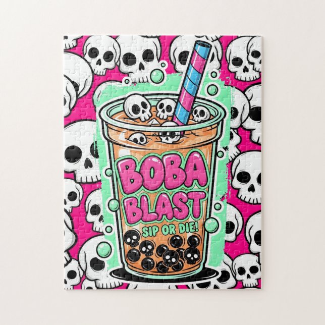 Boba Blast – Sip or Die! Pussel (Vertikal)