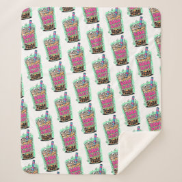 Boba Blast – Sip or Die! Sherpa Blanket
