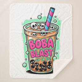 Boba Blast – Sip or Die! Sherpa Blanket