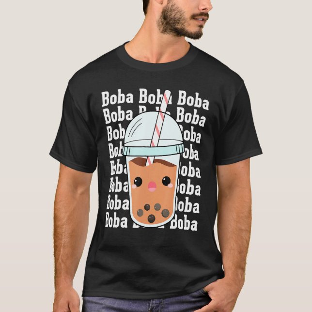 Boba Boba Boba  Bubble Tea Costumes Bubble Tea T Shirt (Framsida)