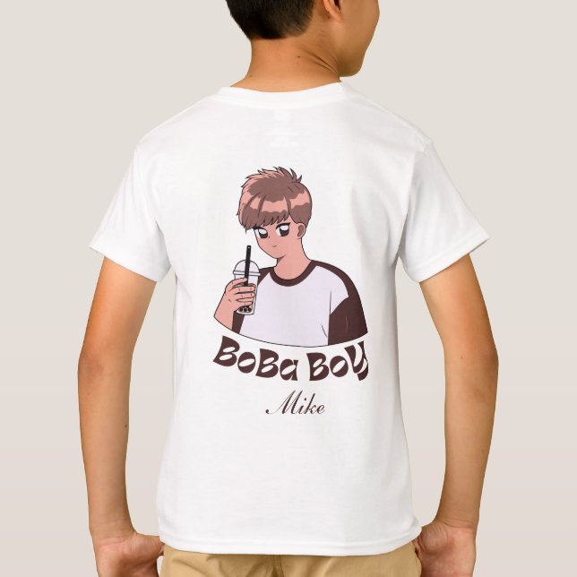 Boba Boy, boba te bubble tea T Shirt (Baksida)