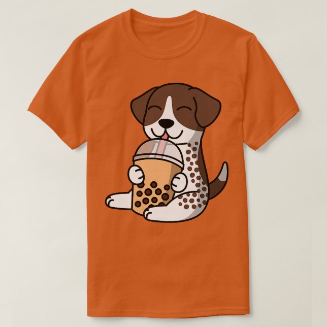 Boba Bubble Mjölk Tea German Shorthar Pointer Do T Shirt (Design framsida)