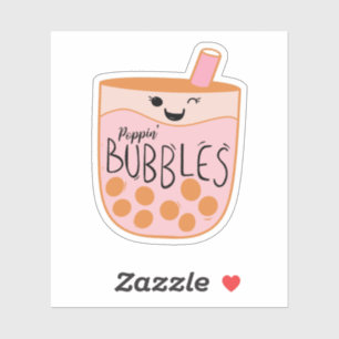 Boba Bubble Tea Cute och Funny Klistermärken