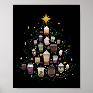 Boba Bubble Tea Julgran Poster