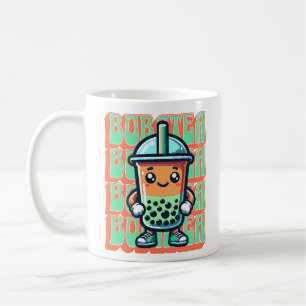 Boba Bubble Tea Kawaii Cute Tecknad Kaffemugg