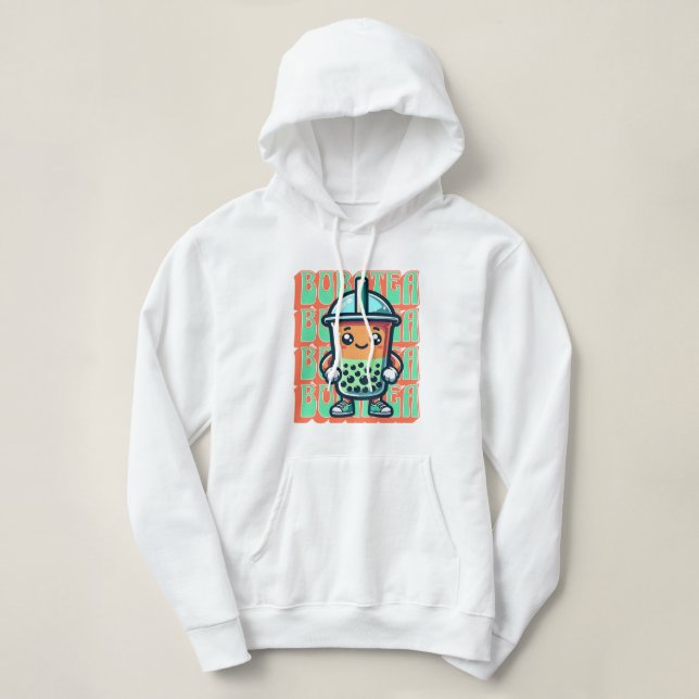 Boba Bubble Tea Kawaii Cute Tecknad T Shirt (Design framsida)