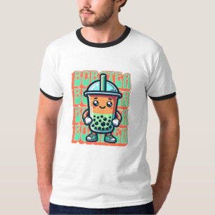 Boba Bubble Tea Kawaii Cute Tecknad T Shirt