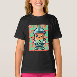 Boba Bubble Tea Kawaii Cute Tecknad T Shirt