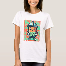 Boba Bubble Tea Kawaii Cute Tecknad T Shirt