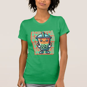 Boba Bubble Tea Kawaii Cute Tecknad T Shirt