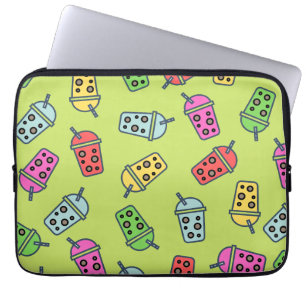 Boba Bubble Tea Mönster Laptop Fodral