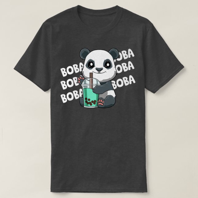 Boba Bubble Tea Panda 104 T Shirt (Design framsida)