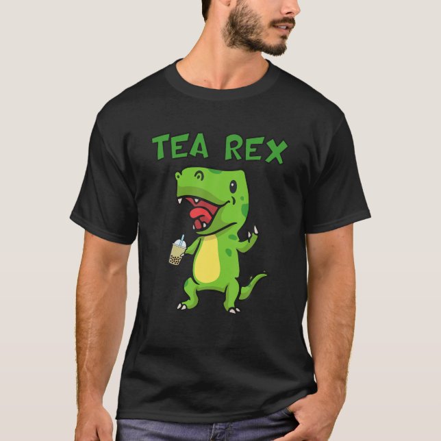 Boba Bubble Tea Rex T Shirt (Framsida)
