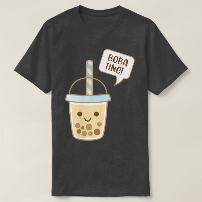 Boba Bubble Tea Time  T Shirt (Design framsida)