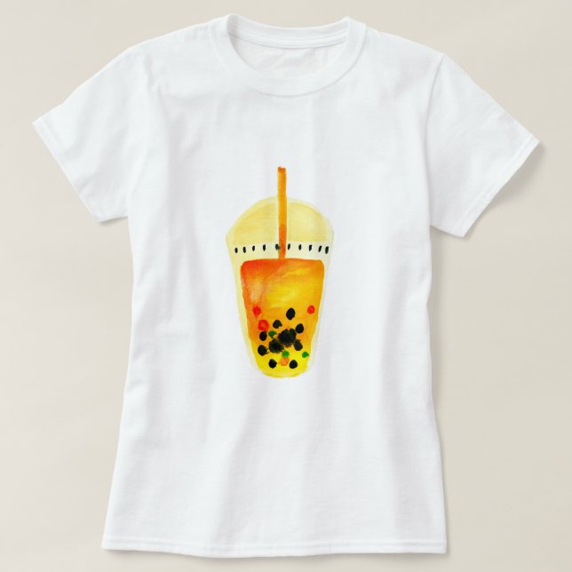 Boba Bubble tekonst illustration T Shirt (Design framsida)