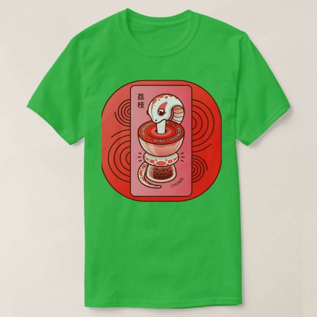 Boba Constritor Lychee T Shirt (Design framsida)