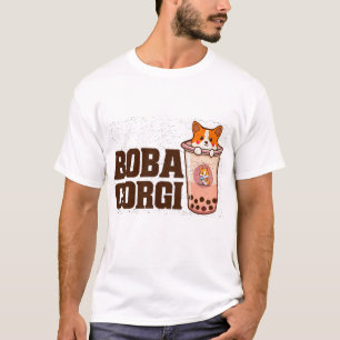 Boba Corgi Bubble Tea Kawaii Present till hundälsk T Shirt
