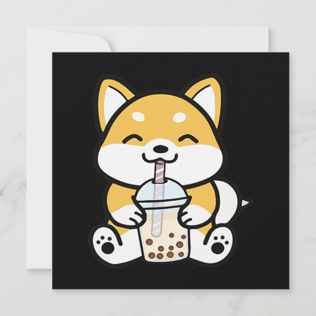 Boba Corgi, Corgi Boba, Boba Shiba, Shiba, Corgi Inbjudningar (Framsida)